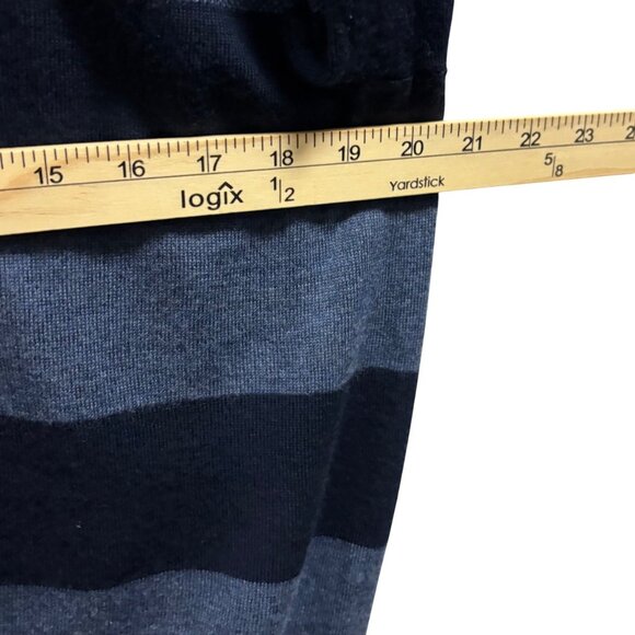 Brooks Brothers Men's Extra Fine Merino Wool Navy Striped Sweater Size L - Picture 6 of 8